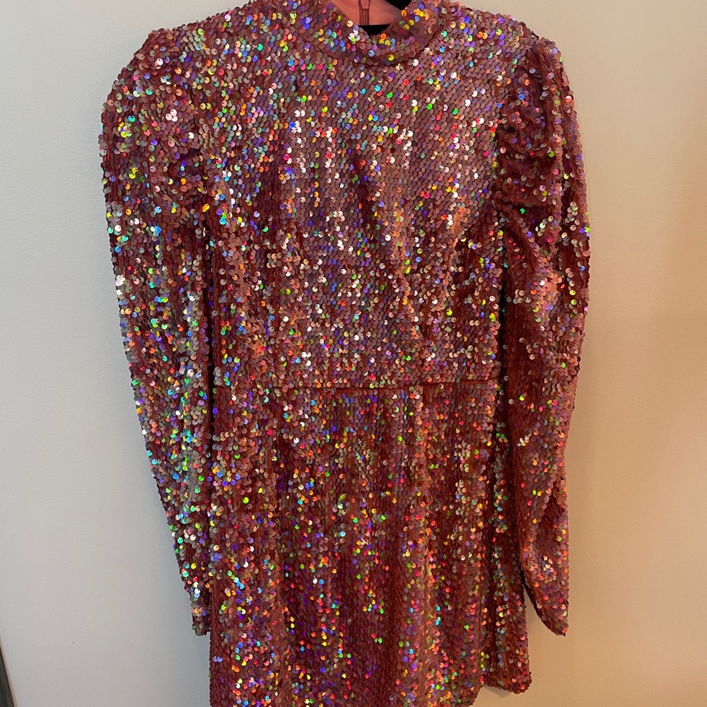 Zara pink sparkle dress
